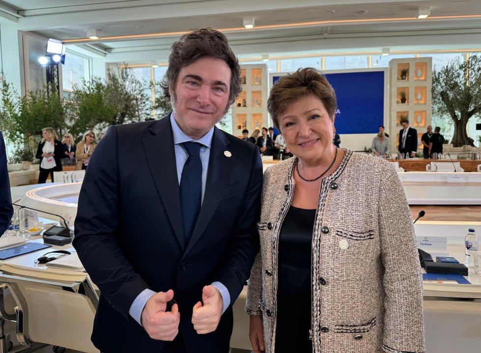 Javier Milei recibirá a Kristalina Georgieva y viajará a Perú para la asunción de Keiko Fujimori